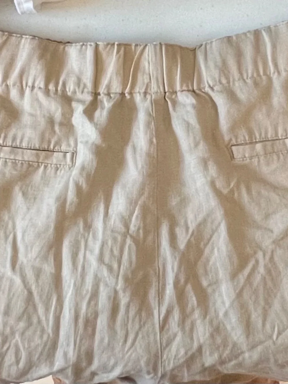 Quince 100% European Linen Pants Beige Khaki Pull-On Size XL